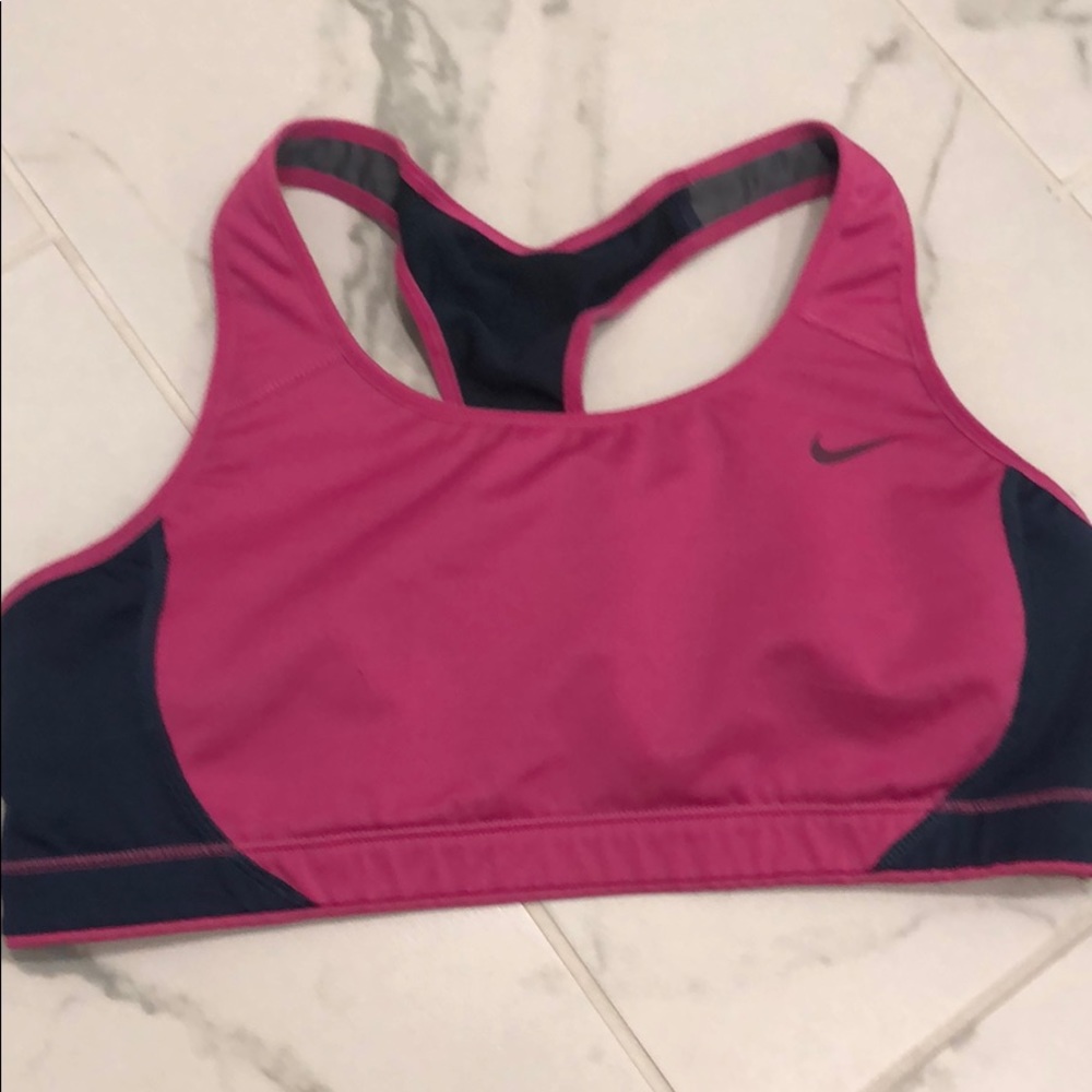 Nike dri-fit pink and blue sports bra